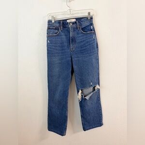 Abercrombie Fitch The 90s Straight Ultra High Rise Jeans Medium Wash Sz 26 Short